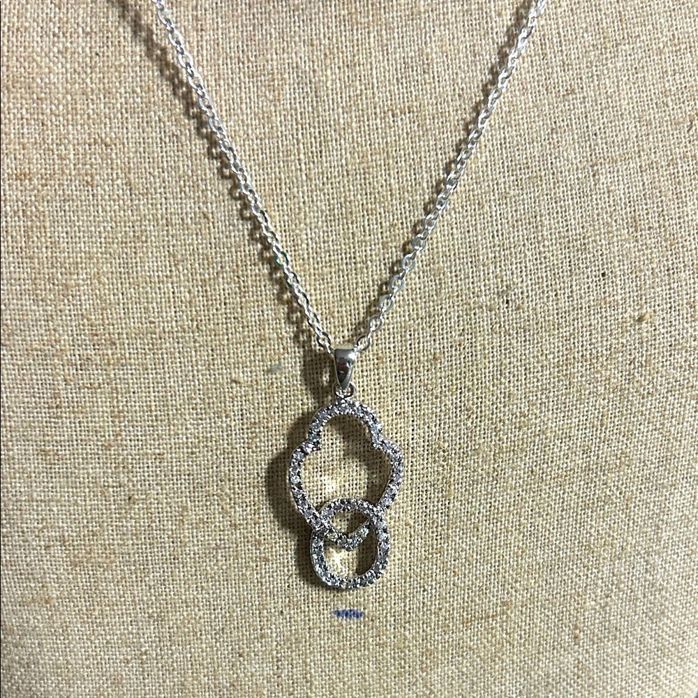 Charter Club Silver and CZ‎  Necklace